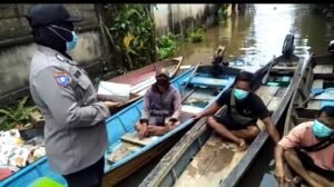 Satbinmas Polres Melawi Beri Himbauan Kepada Masyarakat, Saat Banjir Tak Jarang Terjadi Tindak Pidana Pencurian