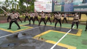 Latihan Rutin Satbinmas Polres Melawi, Tingkatkan Pengetahuan dan Kemampuan Satpam