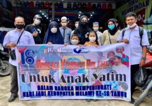 Berbagi Kasih Kepada Anak Yatim Dihari Jadi Kabupaten Melawi Ke-18 Tahun