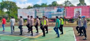 Personel Regu On Call Polres Melawi Gelar Latihan PBB, Asah Kemampuan Baris Berbaris