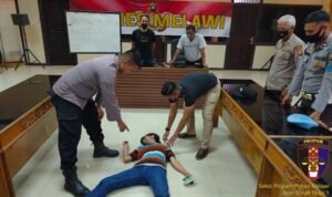 Kasat Reskrim Polres Melawi AKP Ketut Agus Pasek Sudina Pimpin Regu l On Call Latihan TPTKP