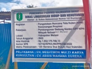 Pembangunan Gedung Kantor UPT KPH Wilayah Melawi dipastikan Selesai Tahun Ini