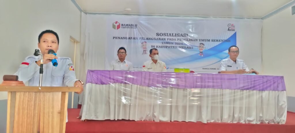 Bawaslu Melawi Gelar Sosialisasi Penanganan Pelanggaran pada Pemilu Serentak 2024