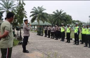 Kapolres Melawi Gelar Silaturahmi Dengan Kompi Senapan A Yonif 642/Kapuas dan Apel Sinergitas TNI-POLRI