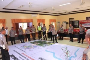 Pastikan Kesiapan Pengamanan Pemilu Tahun 2024, Polres Melawi Gelar Tactical Floor Game (TFG)