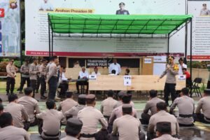 Pastikan Personel Polri Memahami Tupoksinya,Waka Polres Melawi Pimpin Simulasi Parsial