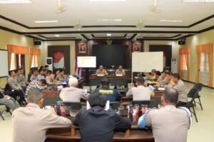 Kapolres Melawi Pimpin Anev Operasi Terpusat Mantap Brata Kapuas-2023/2024 Polres Melawi