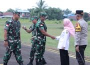 Pjs. Bupati Melawi Sambut Pangdam XII/Tanjungpura di Bandara Nanga Pinoh