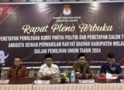 KPU Kabupaten Melawi Gelar Rapat Pleno Terbuka Penetapan Kursi dan Calon Terpilih DPRD 2024