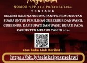 KPU Kabupaten Melawi Buka Seleksi Calon Anggota PPS Pemilu 2024