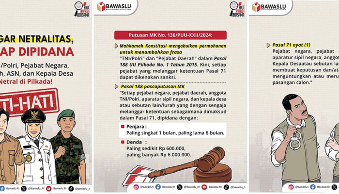 Bawaslu Melawi Ingatkan Netralitas Aparatur Negara dalam Pilkada: Pelanggaran Bisa Berujung Pidana