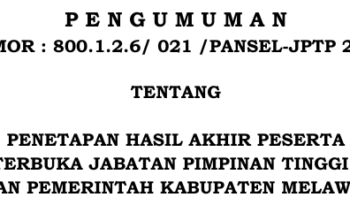 Melalui Proses Ketat, Berikut Daftar Peraih Nilai Tertinggi Seleksi JPT Pratama Melawi