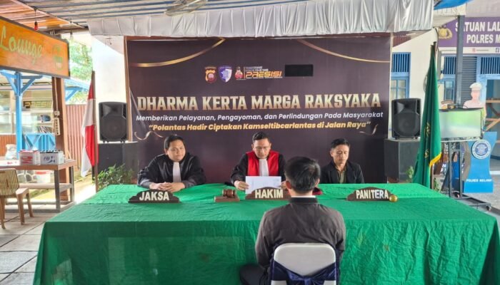 63 Berkas Tilang Disidangkan di Satpas Polres Melawi Bersama Kejari dan PN Sintang