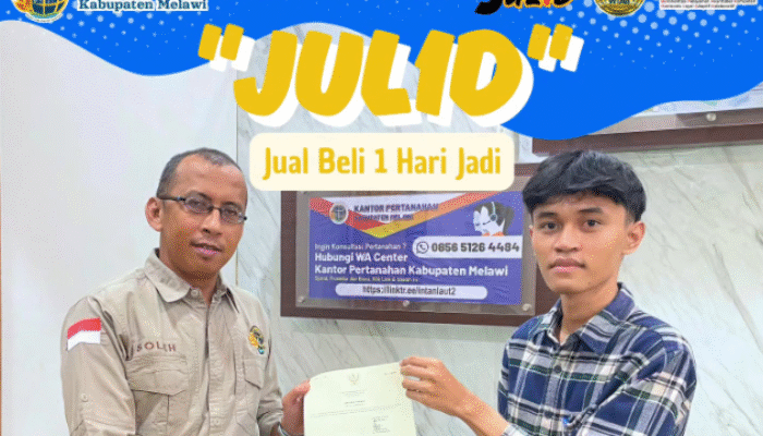 Layanan JUL1D Permudah Urus Sertipikat Jual Beli Tanah di BPN Melawi