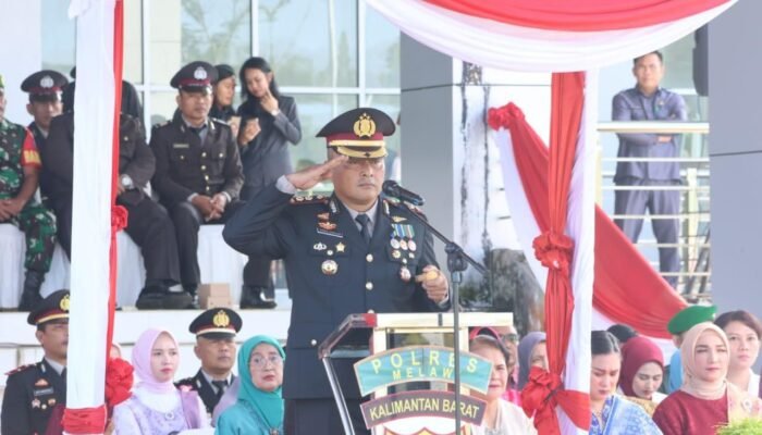 Penuh Khidmat, Polres Melawi Gelar Upacara HUT Bhayangkara ke-79