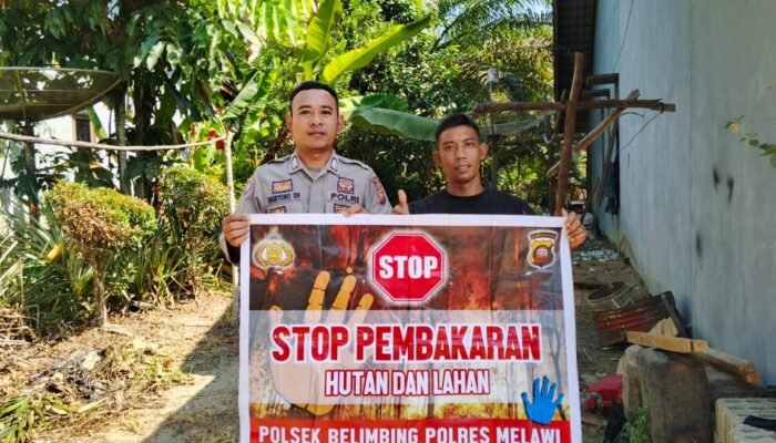 Polsek Belimbing Tegaskan STOP Pembakaran Hutan dan Lahan