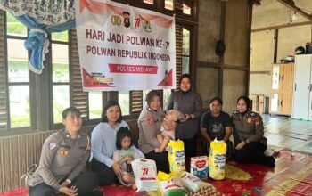 Bakti Sosial Hari Jadi Polwan ke-77: Polwan Melawi Rangkul Ariski Sabel dengan Kasih