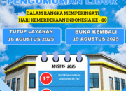 Pengumuman Layanan Kantor Pertanahan Melawi Libur 16–18 Agustus 2025