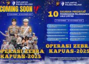 Operasi Zebra Kapuas-2025 Dimulai, Bidik 10 Pelanggaran Fatal