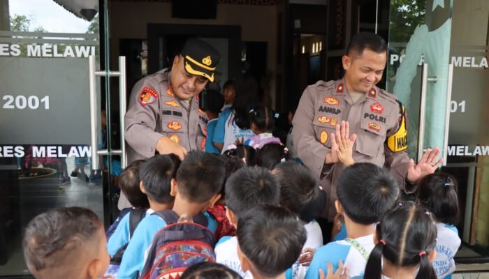 Kunjungan Edukatif Pelajar TK Bunda Nanga Pinoh Disambut Hangat Kapolres Melawi