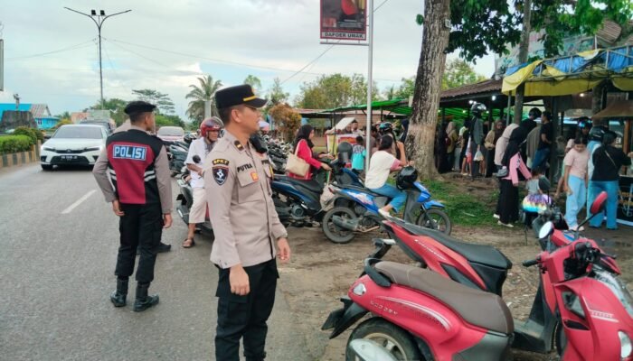 Polisi Turun Tangan! Pasar Juadah Ramadan Dijaga Ketat, Lalu Lintas Tetap Lancar