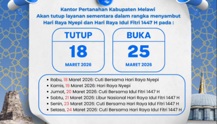Pengumuman Resmi! Layanan Pertanahan Melawi Libur Sepekan