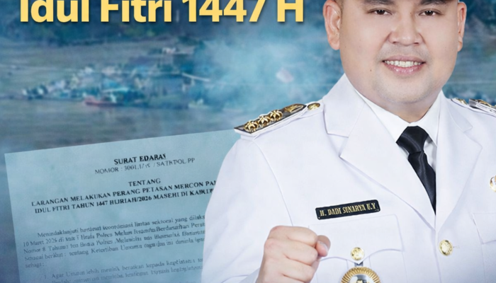 Terbitkan Surat Edaran, Bupati Melawi Larang Perang Petasan Saat Idul Fitri 1447 H