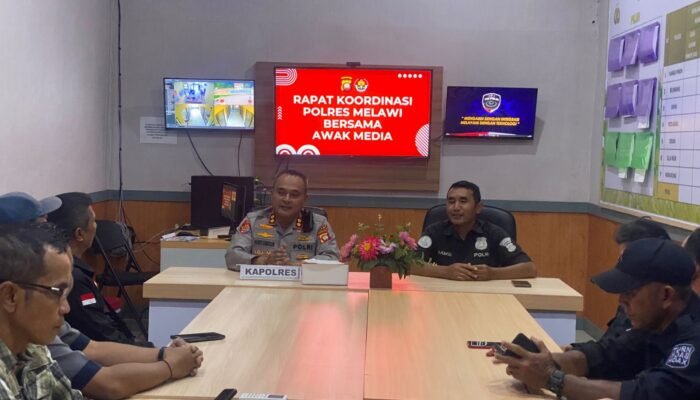 Polres Melawi Gelar Silaturahmi dan Rapat Koordinasi Bersama Insan Pers Jelang Operasi Ketupat 2026