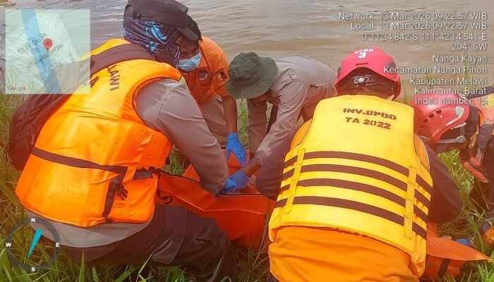 Santri 14 Tahun yang Tenggelam di Sungai Pinoh Ditemukan di Sungai Melawi, Tim Gabungan Lakukan Evakuasi Dramatis