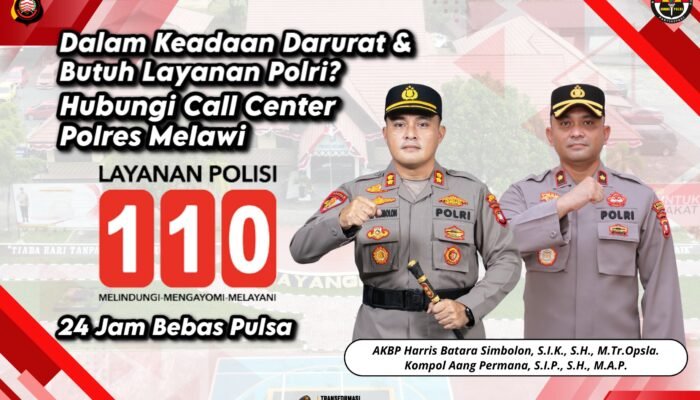Polres Melawi Ingatkan Masyarakat Manfaatkan Layanan Polisi 110 Saat Keadaan Darurat