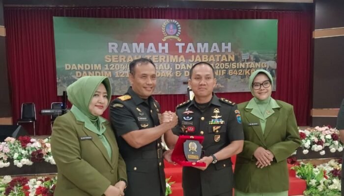 Sertijab dan Ramah Tamah Dandim serta Danyon di Korem 121/Abw Berlangsung Hangat dan Khidmat