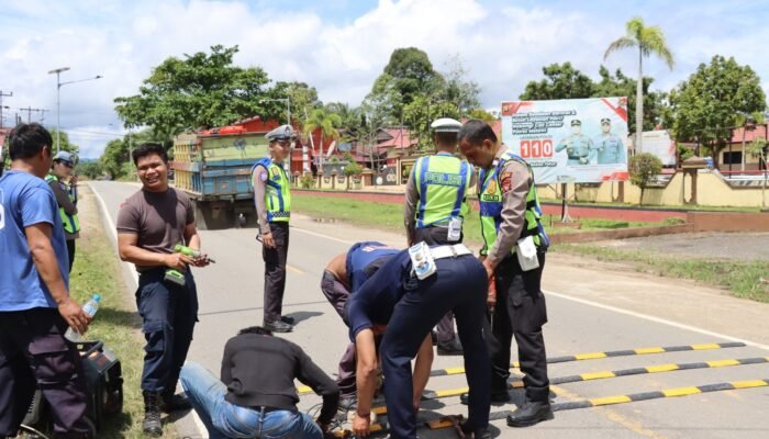 Tekan Kecelakaan, Satlantas Melawi Pasang Speed Trap di 5 Titik Rawan