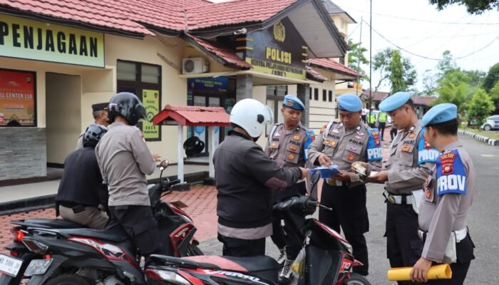 Propam Polres Melawi Rutin Gelar Gaktibplin, Cek SIM hingga Kelengkapan Seragam Personel
