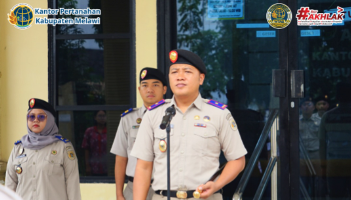 Kantor Pertanahan Kabupaten Melawi Gelar Apel Pagi, Tekankan Disiplin dan Sinergi Pegawai