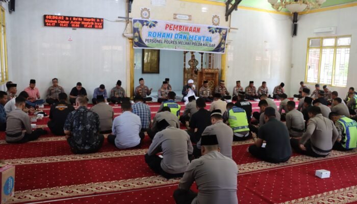 Perkuat Iman dan Integritas Personel, Polres Melawi Gelar Pembinaan Rohani dan Mental