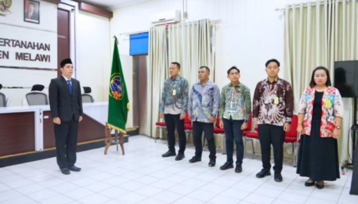 Kantah Melawi Ikuti Pelantikan Jabatan Manajerial dan Nonmanajerial ATR/BPN 2026