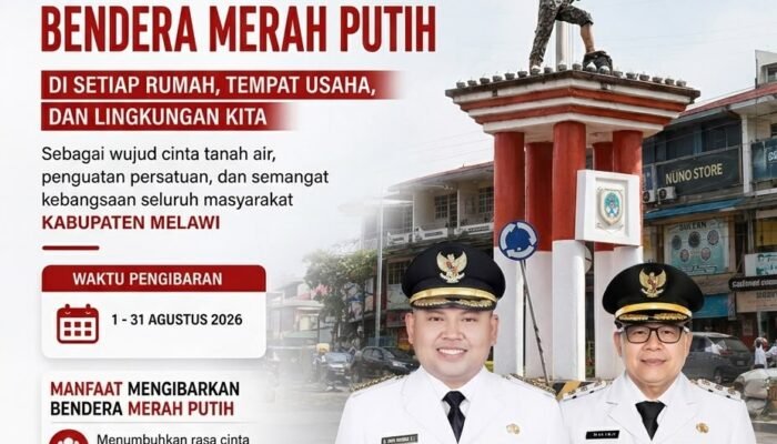 Bupati Melawi Ajak Masyarakat Kibarkan Bendera Merah Putih Selama 1–31 Agustus 2026