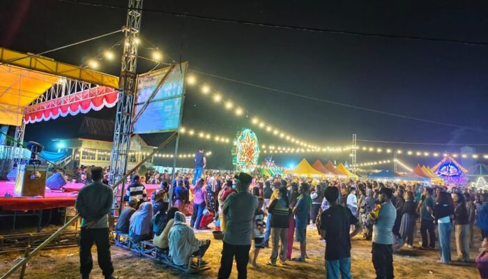 Jaga Kamtibmas, Polsek Sokan Amankan Pasar Malam yang Dipadati Ratusan Warga