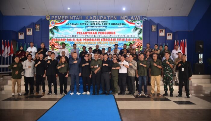 Pengurus APKASINDO Melawi Periode 2025–2030 Dilantik, Ini Pesan Bupati Dadi